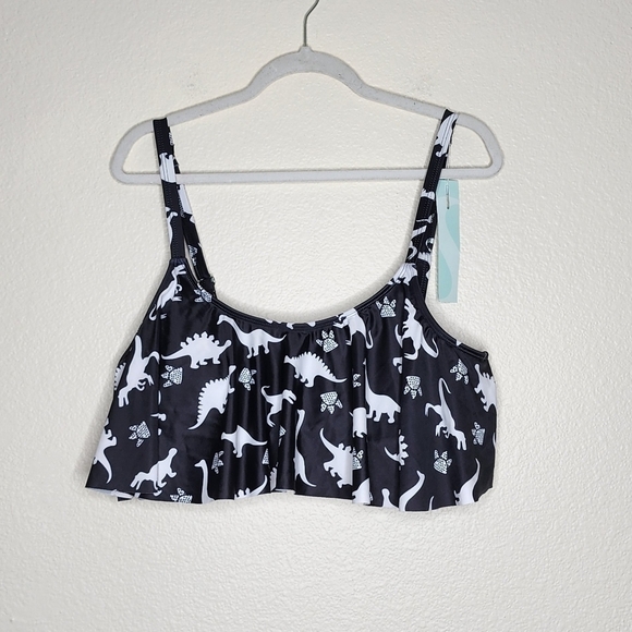 DRESSFO Black Dino Swim Top 12 - Picture 6 of 9